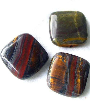 3 Natural Tiger Iron 20x20x6mm Square Beads 8821 - PremiumBead Alternate Image 3