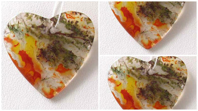 Glowing 29mm Red Limbcast Agate Heart Pendant Bead 5775Ai - PremiumBead Primary Image 1