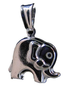 Lucky Sterling Silver Elephant Charm Pendant 9966H