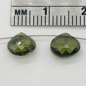 Tourmaline Pair Faceted Briolette Gemstones | 6.5x8x3mm | Green Blue | 1 Pair |