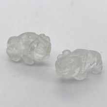 Load image into Gallery viewer, Charge 2 Quartz Hand Carved Bison / Buffalo Beads | 21x14x8mm | Clear - PremiumBead Primary Image 1
