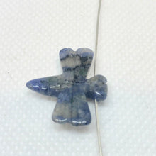 Load image into Gallery viewer, Hand Carved Sodalite Dragonfly Animal Beads | 20.5x18.5x5mm | Blue - PremiumBead Alternate Image 3

