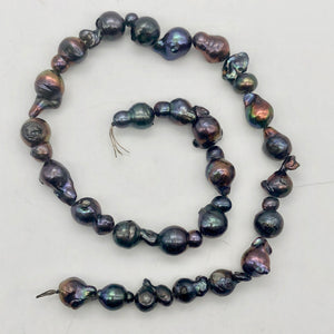 Magnificent!! 2 one of a kind Black Peacock Fireball FW Pearl - PremiumBead Alternate Image 9