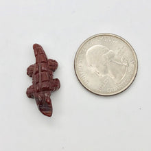 Load image into Gallery viewer, Red Gators 2 Carved Jasper Alligator Beads | 28x11x7mm | Red - PremiumBead Alternate Image 6
