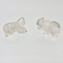 Load image into Gallery viewer, 2 Hand Carved Natural Quartz Bear Beads | 20x13x9.5mm | Clear - PremiumBead Primary Image 1
