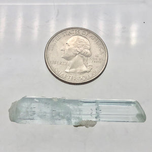 One Rare Natural Aquamarine Crystal | 46x9x10mm | 31.595cts | Sky blue | - PremiumBead Alternate Image 8