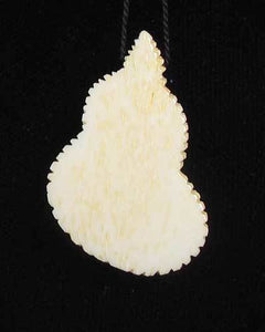 Conch Seashell Carved Waterbuffalo Bone Pendant Bead 10310A - PremiumBead Alternate Image 2