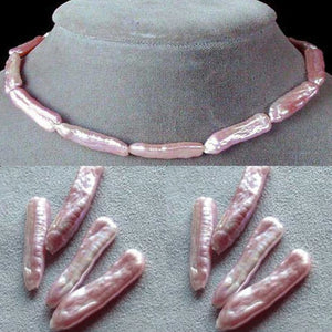 4 Beads of Rare Natural Peach Stick FW Pearls 4814 - PremiumBead Primary Image 1