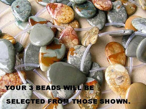Aahh 2 Owyhee Jasper Flat Briolette Pendant Beads 7380 - PremiumBead Primary Image 1