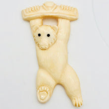 Load image into Gallery viewer, Waterbuffalo Bone Performing Bear | 58x32x6mm | Cream | 1 Bead - PremiumBead Alternate Image 3
