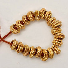 Load image into Gallery viewer, Fantastic! Copper Braided Spacer Beads | 6x3mm | Copper | Wheel | 20 beads | - PremiumBead Primary Image 1
