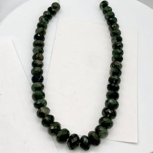 Natural Graduated Green Rutilated Faceted Quartz Rondelle Bead Strand | 16" | - PremiumBead Alternate Image 4