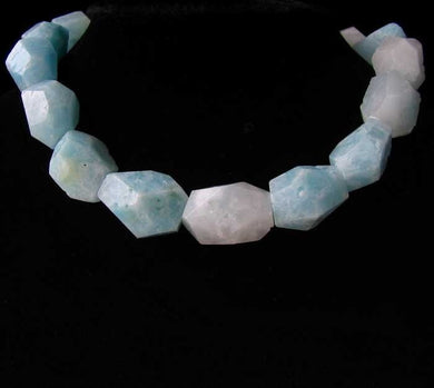 768cts Hemimorphite Faceted Nugget Bead Strand 110390E - PremiumBead Primary Image 1