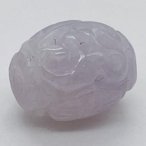 Jade AAA Carved Barrel Bead | 11x9mm | Lavender | 1 Bead |