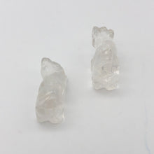 Load image into Gallery viewer, Quartz Hand Carved Bear Figurine/Worry bead | 13x18x9mm | Clear - PremiumBead Alternate Image 11
