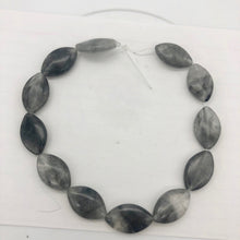 Load image into Gallery viewer, Misty Grey Tourmalated Quartz Bead 8&quot; Strand |20mm | Grey | Flat Oval | 12 Bds| - PremiumBead Primary Image 1
