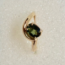 Load image into Gallery viewer, Natural Green Sapphire 14K Gold Ring Size 4 3/4 9982Baa - PremiumBead Alternate Image 4
