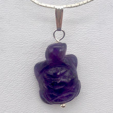 Load image into Gallery viewer, Amethyst Turtle Pendant Necklace | Semi Precious Stone Jewelry | Silver Pendant - PremiumBead Alternate Image 7
