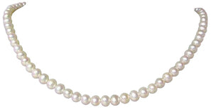 Spectacular Perfect Round Wedding White FW 6-5.5mm Pearl Strand 104504