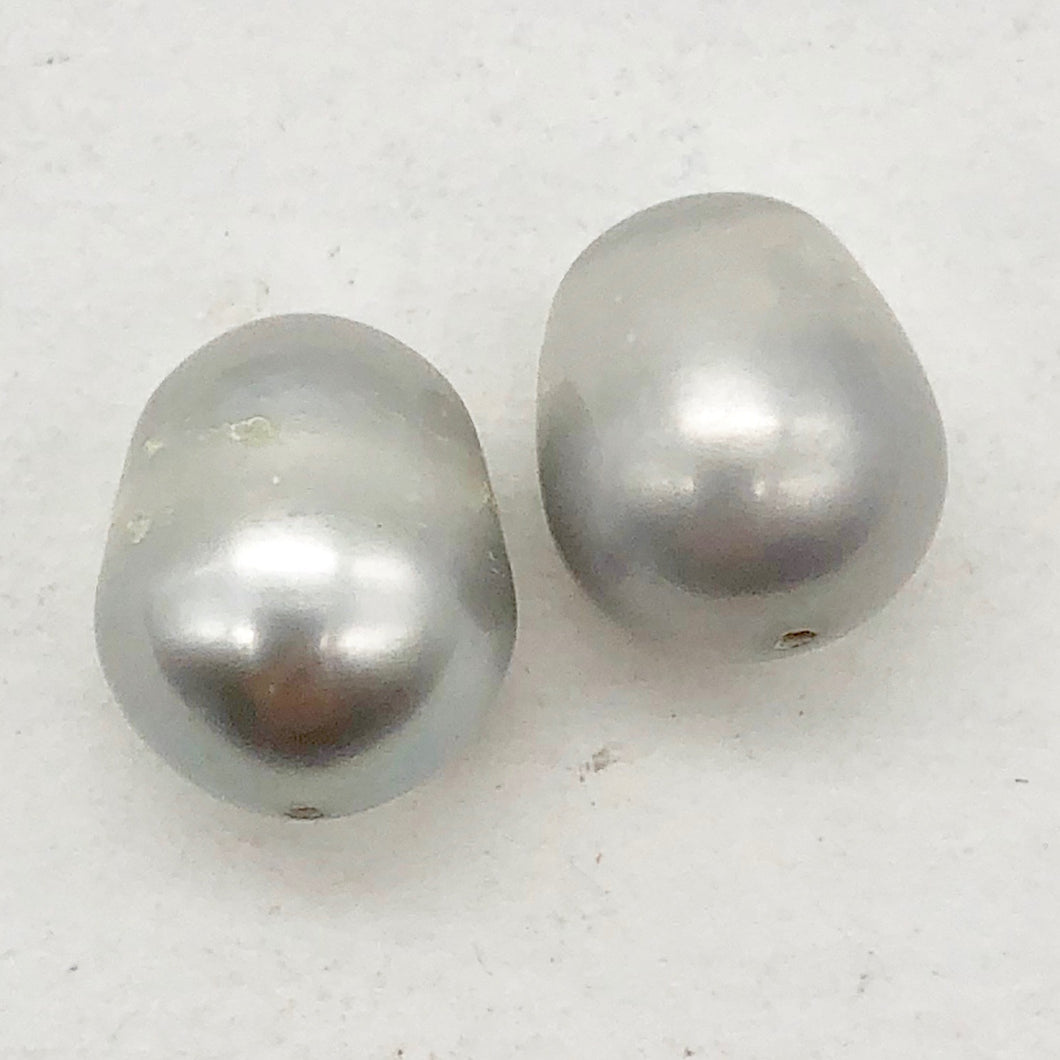 2 Hot 12-13mm Platinum Freshwater Pearls for Jewelry Making - PremiumBead Primary Image 1