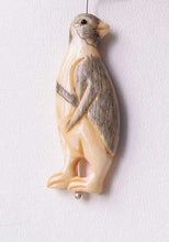 Load image into Gallery viewer, March of The Penguins Hand Carved Pendant Bead 10351B - PremiumBead Primary Image 1
