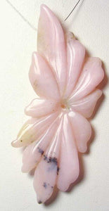 70cts Exquistly Hand Carved Pink Peruvian Opal Flower Bead 10369BQ - PremiumBead Alternate Image 2