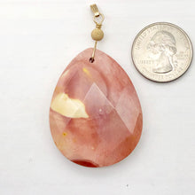 Load image into Gallery viewer, Mookaite Faceted Teardrop 14K Gold Filled Pendant | 2 1/2&quot; Long | Pink White |
