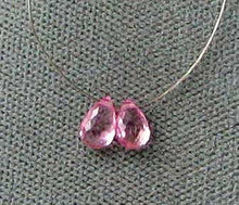 Load image into Gallery viewer, 1 Precious Pink Sapphire Briolette Bead Pair .90cts 5899I - PremiumBead Primary Image 1
