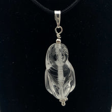 Load image into Gallery viewer, Hand Carved Quartz Female Laughing Buddha Pendant with Silver Findings | 1 3/4&quot; - PremiumBead Alternate Image 2

