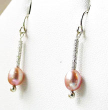 Load image into Gallery viewer, Stardust Pink Pearls with Solid Sterling Silver Earrings 6553 - PremiumBead Alternate Image 2
