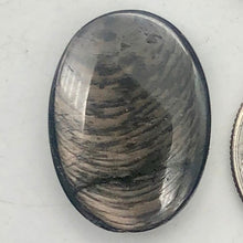 Load image into Gallery viewer, Hypersthene Sterling Silver Pendant |1 3/4 inch long | Silver-black | Oval | - PremiumBead Alternate Image 10
