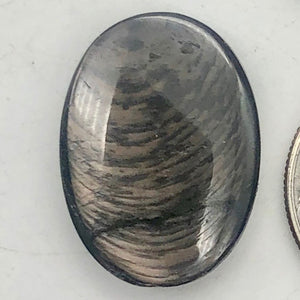 Hypersthene Sterling Silver Pendant |1 3/4 inch long | Silver-black | Oval | - PremiumBead Alternate Image 10
