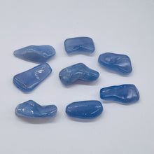 Load image into Gallery viewer, Chalcedony 55g Nugget Beads | 32x15x9 to 26x16x9mm | Blue | 8 Pendant Beads |
