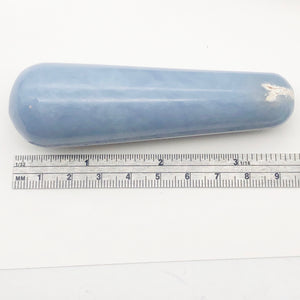 Angelite Calcite Specimen Wand Massage Crystal| 3 1/2" | Blue | 65.34g