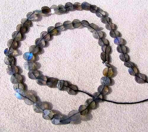 Flash Labradorite Faceted Coin Bead Strand 107499 - PremiumBead Primary Image 1