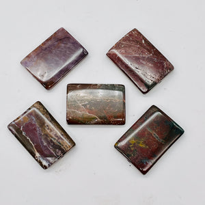 Balance Red Devil Jasper Rectangle Pendant Bead 6653E