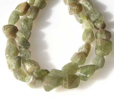 Misty Apple Green Apatite Nugget Bead Strand 109532 - PremiumBead Primary Image 1