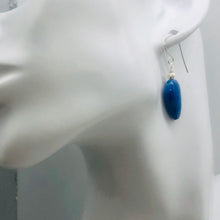 Load image into Gallery viewer, Lapis Lazuli and Sterling Silver Earrings | 1 5/8&quot; (Long) | Blue | 1 Pair |
