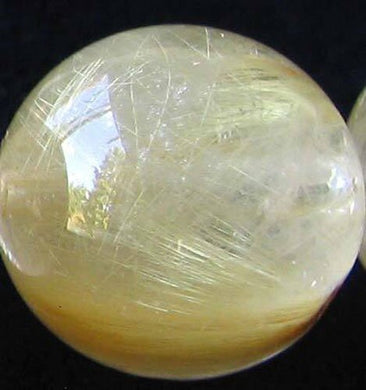 Gem Quality Rutilated Quartz 13mm Round Bead 9675B22 - PremiumBead Primary Image 1