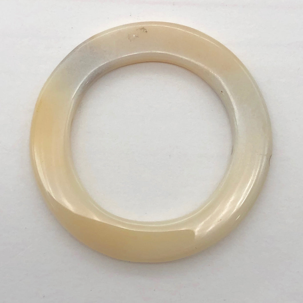 Carnelian Agate Picture Frame Bead | 37x3.5mm | White | Premiumbead