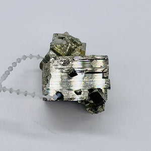 Pyrite Free Form Pendant Bead | 24x33x20 | Gold | 1 Bead |
