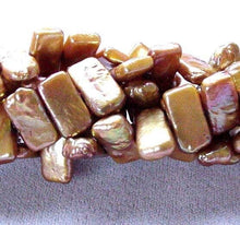 Load image into Gallery viewer, 4 Burning Bronze Rectangle Coin FW Pearls 4460 - PremiumBead Alternate Image 2
