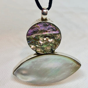 Mother of Pearl & Abalone Shell Pendant - Glamorous! 4178 - PremiumBead Primary Image 1