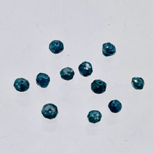 Load image into Gallery viewer, Blue Diamond Faceted Roundel Beads | 2.5-2mm | 11 Beads | ~1.0 carat |10597B
