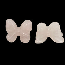 Load image into Gallery viewer, Flutter 2 Carved Rose Quartz Butterfly Beads | 21x17x5mm | Pink
