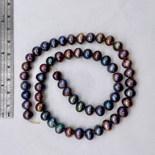 Load image into Gallery viewer, Premium Rainbow Peacock 8x7mm Freshwater Pearl Strand 102271
