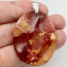 Load image into Gallery viewer, Mustard Mookaite 50mm Oval Sterling Silver Pendant - PremiumBead Alternate Image 9
