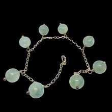 Load image into Gallery viewer, Blue/Green Aquamarine &amp; Sterling Silver Bracelet 405213A
