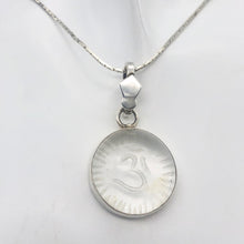 Load image into Gallery viewer, Om or Aum Quartz Sterling Silver Pendant Necklace | 21x10mm | 1 1/2&quot; long | - PremiumBead Alternate Image 4
