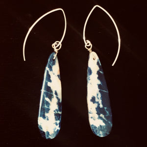 Sodalite 14K Gold Filled Teardrop Earrings | 3" Long | Blue/Pink | 1 Pair |
